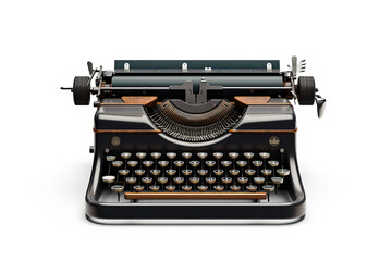 old typewriter isolated on white background