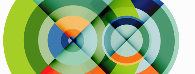 Circle trendy minimal geometric abstract background. Vector Illustration For Wallpaper, Banner, Background, Card, Book Illustration, landing page