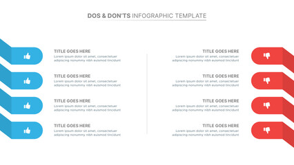Dos and Don’ts Comparison Infographic Design Template