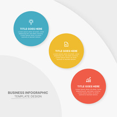 Circular Round Infographic Design Template with Three Options