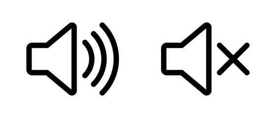 Volume on and off icon
