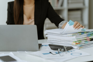 business documents businessman check legal document review Prepare documents or analysis reports,...