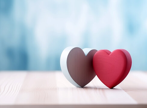 Heart shaped wooden