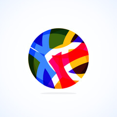 Obraz premium Abstract circle logo - minimalist emblem, timeless and universal shape of circle. Unique logo represent range of brands and concepts, encapsulating simplicity and creativity in single, iconic image