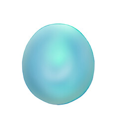 Illustration of blue Opalescent color easter eggs on a white background