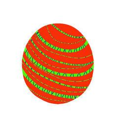 Illustration of graphic easter eggs on a white background