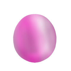 Illustration of pink Opalescent color easter eggs on a white background