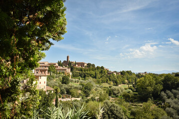 Tuscany view of San Gimignano, Italy - obrazy, fototapety, plakaty