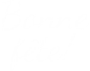 Digital png illustration of banne fete text on transparent background