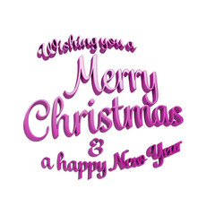 Digital png illustration of merry christmas text on transparent background