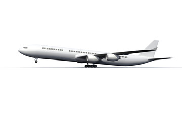 Digital png illustration of big white plane on transparent background