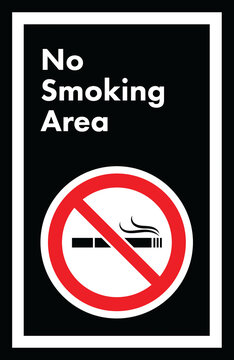 Digital png illustration of tag with no smoking area text and cigarette on transparent background