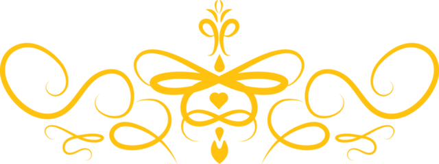 Digital png illustration of yellow decorative shape on transparent background