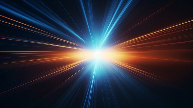 dynamic light and stripes on dark background - leading in business, Hi-tech products, warp speed wormhole science vector design