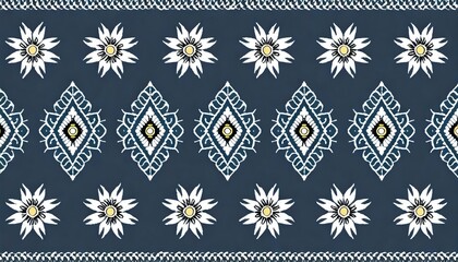 Ikat geometric folklore ornament. Tribal ethnic texture. Seamless striped pattern in Aztec style