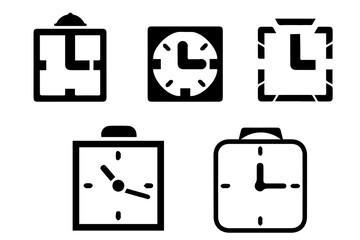 Clock icons set. Time icon. Stopwatch timer vector icon. Set of clock and time icons. 