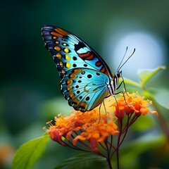 butterfly in nature background ai generated