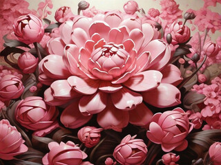 pink flower bomb illustration