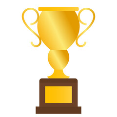 Vector illustration of Trophy. Colored vector for website design .Simple design on transparent background (PNG).