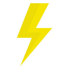 Vector illustration of electricity. Colored vector for website design .Simple design on transparent background (PNG).