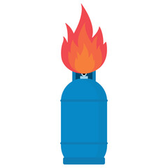 Vector illustration of gas gives off fire icon sign and symbol. colored icons for website design .Simple design on transparent background (PNG).