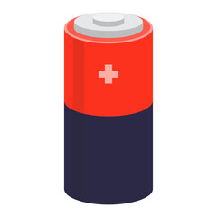 Vector illustration of battery icon sign and symbol. colored icons for website design .Simple design on transparent background (PNG).