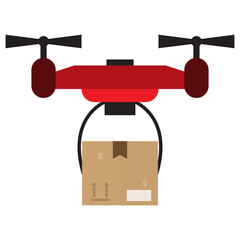 Vector illustration of drone box icon sign and symbol. colored icons for website design .Simple design on transparent background (PNG).