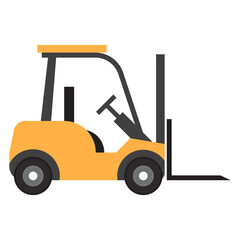 Vector illustration of forklift icon sign and symbol. colored icons for website design .Simple design on transparent background (PNG).