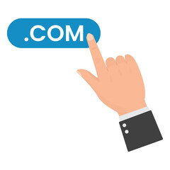 Vector illustration of press the website button icon sign and symbol. colored icons for website design .Simple design on transparent background (PNG).