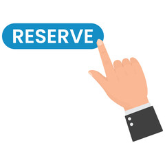 Vector illustration of press the reserve button icon sign and symbol. colored icons for website design .Simple design on transparent background (PNG).