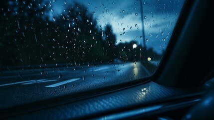 driving in rainy day