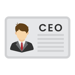 Vector illustration of CEO icon sign and symbol. colored icons for website design .Simple design on White background.