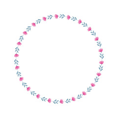 Elegant Pink Flower Frame