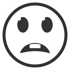 Vector illustration of sad boy emoticons. icon in dark color for website design .Simple design on transparent background (PNG).
