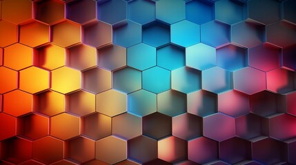 Abstract texture background in hexagonal shape. Background with hexagonal refraction effect.