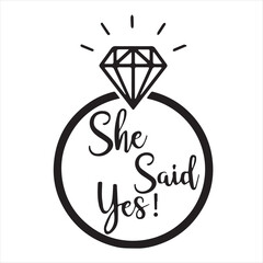 she said yes logo inspirational positive quotes, motivational, typography, lettering design
