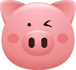 cute pig face emoji sticker
