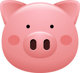 cute pig face emoji sticker