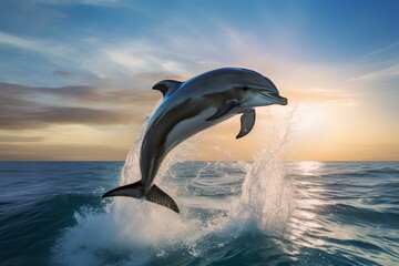 dolphin in ocean natural environment. Ocean nature photography