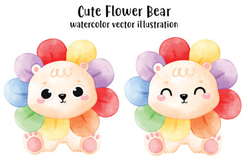 Cute Rainbow Bear, Rainbow, Lion, Cute bear
