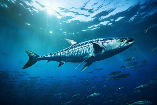 mackerel fish in ocean natural environment. Ocean nature photography
