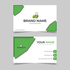 elegant modern business card design template green