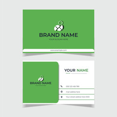 elegant modern business card design template green
