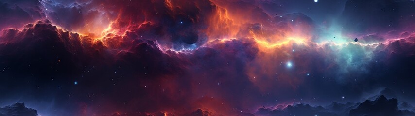 aurora cosmic banner background