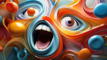 A humorous art piece that uses art to make us laugh, using wit and irony to create a sense of lightness and joy. AI Generative