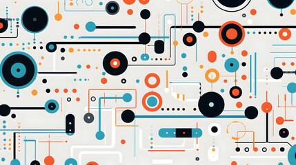 Seamless technology and circuit pattern, Abstract background with circuits 