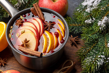 Hot mulled wine