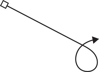 Hand drawn arrow, transparent PNG
