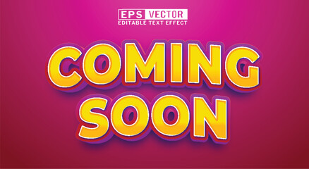 comning soon editable text effect template