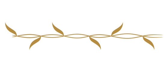 Vintage Gold Chain Border. Can be used as a Text Divider.